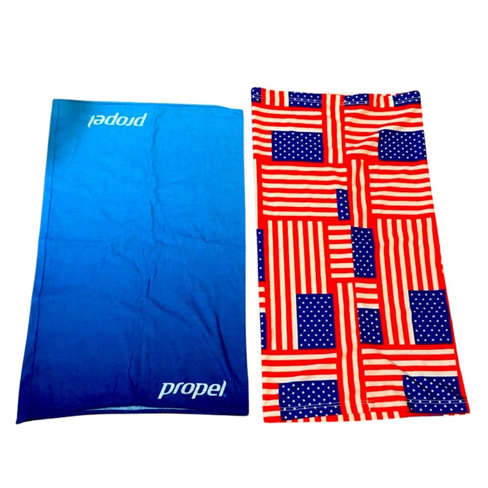 Unisex Neck Gaiters Propel blue American Flag Ski Mask Mouth Cover lightweight